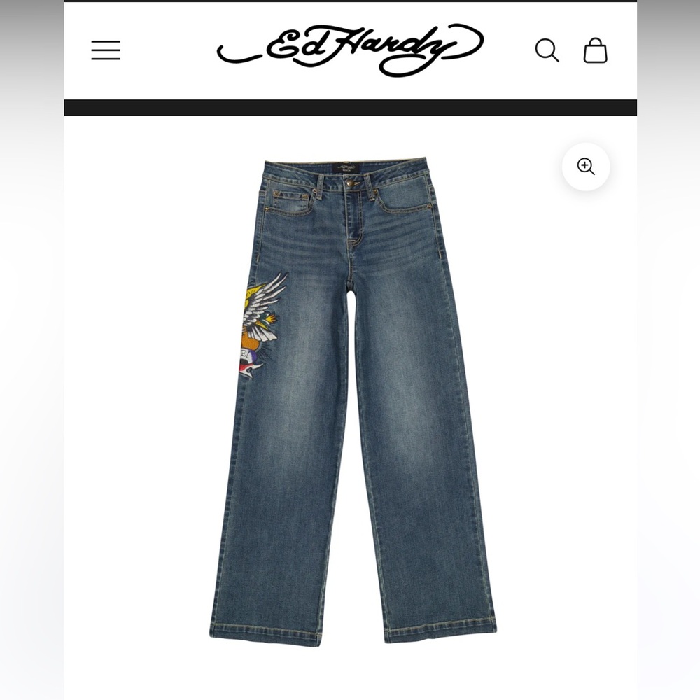 Ed Hardy BRAVE EAGLE WIDE LEG JEAN